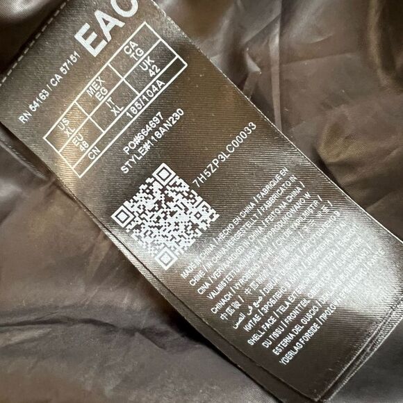 GUESS Black Hooded Lightweight Vegan Faux Leather Moto Zip Jacket - Picture 10 of 16